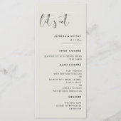 Menu Élégant moderne Lumière vert Sage mangeons mariage (Devant)