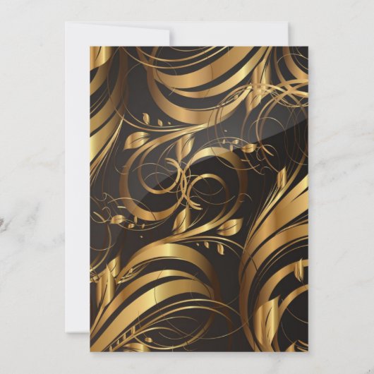 Menu élégant moderne ou invitations (Dos)