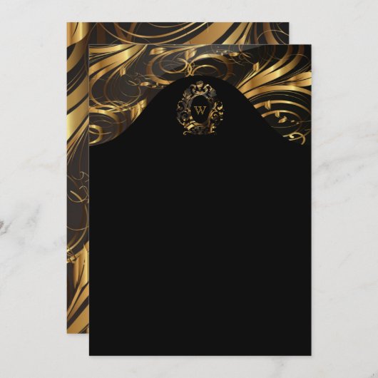 Menu élégant moderne ou invitations (Devant / Derrière)