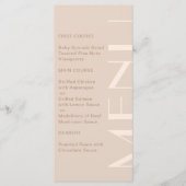 Menu Élégant Monochromatique Grand Type Mariage (Devant)