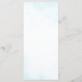 Menu Élégant Monogramme minimaliste Classique Turquoise (Dos)