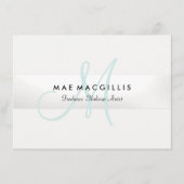 Menu Élégant Monogramme Silver Stripe Certificat cadeau (Devant)