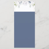 Menu Elegant Navy and White Floral Wedding (Achterkant)