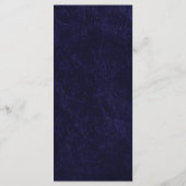 Menu Elegant Navy Blue White Rehearsal Dinner (Dos)