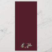 Menu Élégant Noël Mariage d'hiver (Dos)