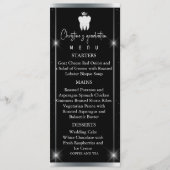 Menu Élégant noir argenté Étincelle Dentaire Graduation (Devant)