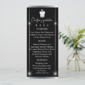 Menu Élégant noir argenté Étincelle Dentaire Graduation (Debout devant)