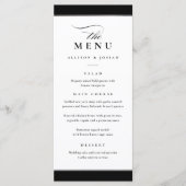 Menu Elégant noir et blanc avec Accent argenté (Devant)