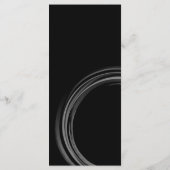 Menu Elégant noir et blanc avec anneau argenté (Dos)