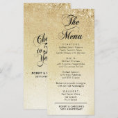 Menu Élégant Or 50e Anniversaire (Devant / Derrière)