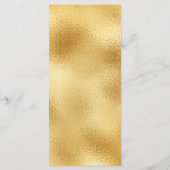 Menu Élégant Or Et Blanc Glam Wedding Party (Dos)