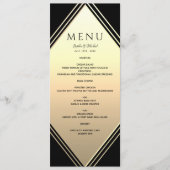 Menu Elégant or et Mariage noir (Devant)
