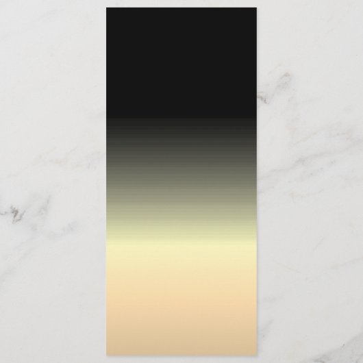 Menu Elégant or et Mariage noir (Dos)