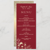 Menu Elégant or floral et Mariage bourguignon (Devant / Derrière)