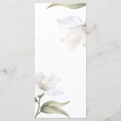 Menu Elegant Oriental Magnolia White Flower Wedding (Dos)