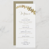 Menu Élégant Papillons Or Boho Chic Mariage Classy (Devant / Derrière)