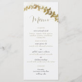 Menu Élégant Papillons Or Boho Chic Mariage Classy (Devant)