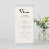 Menu Elégant Paris Tour Eiffel Mariage bleu Poudrier (Debout devant)