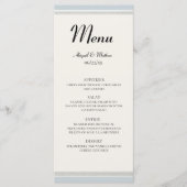 Menu Elégant Paris Tour Eiffel Mariage bleu Poudrier (Devant)