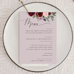 Menu Élégant pastel rose rose pâle mariage<br><div class="desc">Aquarelle fine délicate florale Menu dans un bleu pastel poussiéreux / rose,  couleurs rose pâle pour le mariage du jardin botanique. Convient pour l'anniversaire,  l'anniversaire et toute autre fête. Veuillez me contacter si vous avez besoin d'autres articles.</div>