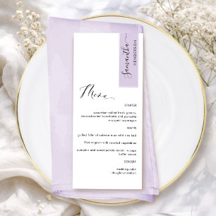Menu Élégant Personnalisé avec le Nom de l'Invité