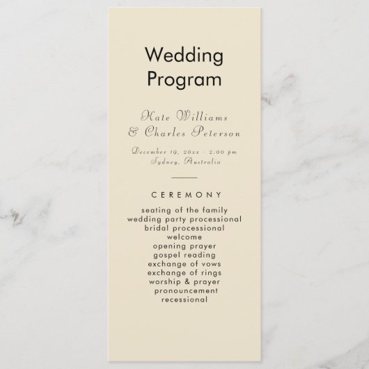 Menu Élégant Photo moderne personnalisé Qrcode programm (Devant)