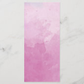 Menu Elegant Pink Hues Waterverf Wedding (Achterkant)