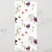 Menu élégant pour dames d'événements floraux à l'a (Dos)