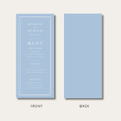 Menu Elegant Powder Blue Wedding