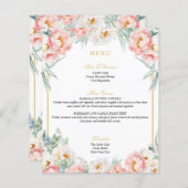 Menu Elegant Quinceañera rose & or (Devant / Derrière)