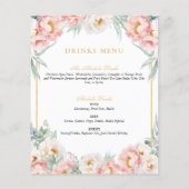 Menu Elegant Quinceañera rose & or (Dos)