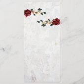 Menu Elegant - Red Roses Gold - Gegevens (Achterkant)