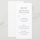 Menu Elegant Religious Cross Boy Baptism (Devant / Derrière)