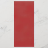 Menu Élégant romantique Rose rouge Mariage Floral été (Dos)