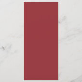 Menu Élégant Romantique Rouge Floral Rustique (Dos)