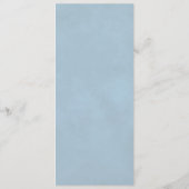 Menu Élégant Rose bleu clair bleu azur en miroir Mariag (Dos)