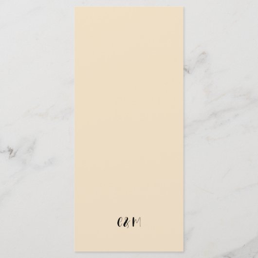 Menu Elégant Rose Boho Floral Aquarelle (Dos)