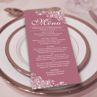 Elégant Rose Dusty & White Frilly Corners Mariage