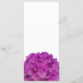 Menu Elégant rose hydrangée florales Mariage (Dos)