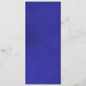 Menu Elégant Rose Royal Blue avec Mariage Réflexions (Dos)