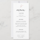 Menu Elegant Rust Oranje Branch Modern Wedding Kaart (Voorkant)