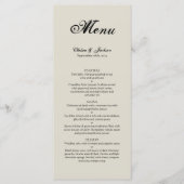 Menu Elegant Rustic Wedding (Voorkant)