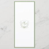 Menu Elegant Sage Green Botanical Wedding  (Dos)