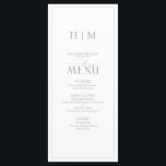 Menu Élégant Sage Green Calligraphie Monogramme Mariage<br><div class="desc">Planifier un mariage peut être un processus stressant, mais ne laissez pas les menus être l'un de vos soucis. Présentation du menu Mariage Elegant Sage Green Calligraphy Monogram. Ce menu moderne, formel et élégant aura tous les yeux sur la table ! Les clients pourront s'émerveiller devant le menu de 4...</div>