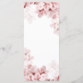 Menu Élégant Sakura Branche moderne mariage du printemp (Dos)