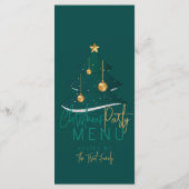 Menu Élégant sapin de Noël émeraude (Dos)