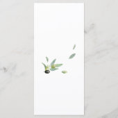 Menu Élégant script de calligraphie des branches d'oliv (Dos)