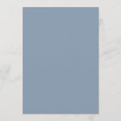 Menu Élégant Script Dusty Blue Wedding Réception (Dos)