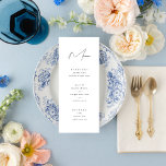 Menu Élégant script minimaliste Mariage noir et blanc<br><div class="desc">Entièrement personnalisable,  ce menu mariage élégant propose des polices élégantes et une esthétique minimaliste. Le dos est livré avec place pour une personnalisation supplémentaire. Partie d'une collection.</div>