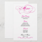 Menu Elegant Script Wedding (Elegant-script) - Hel (Voorkant / Achterkant)